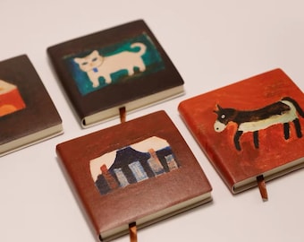 Pocket Leather Sketchbook, Mini Notebook, Traveler's Gift Idea for Artists Writers, Everyday Carry Pocket Notepad