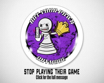 Inte din bonde längre-klistermärke | Schackbonde-dekal | Empowerment-klistermärke | Break Free-symbol | Laptopvattenflaska