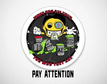 quand vous les voyez tels qu'ils sont | Sticker de sensibilisation | Sticker humour noir | Conscience de soi | Gourde pour ordinateur portable