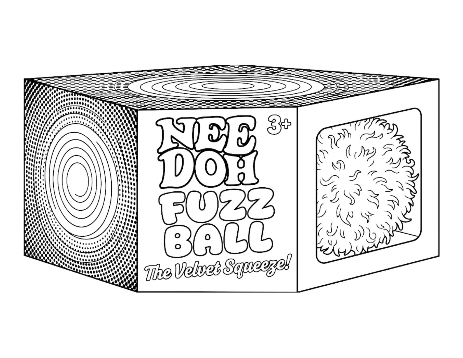 Nee Doh Squishy Friends Coloring Pages, Bold Easy Kawaii Fidget Toy
