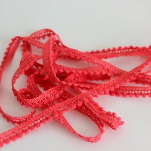 Mini Pom Pom Fringe - Rose