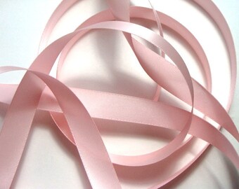 5/8" Double-Faced Satin Ribbon - Light Pink - 5 yards