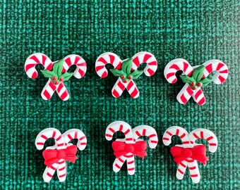 Christmas Buttons - Peppermint Pairs Buttons - Holiday Trims