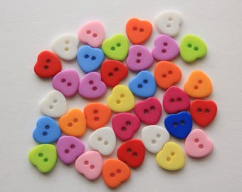 Heart Buttons - 12 Count