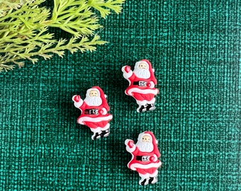 Jolly Saint Nick Christmas Buttons - Set of 3, 1" Shank Buttons