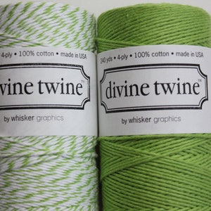 Baker's Twine Green Apple Divine Twine 20 yards Green and White image 4