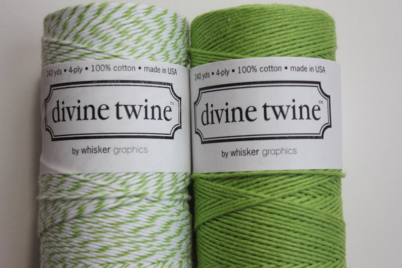 Baker's Twine Green Apple Divine Twine 20 yards Green and White image 4