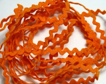 7/32" Rick Rack - Polyester - Orange - 5 Yards