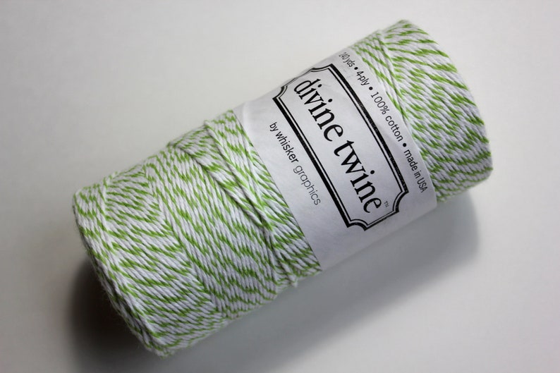 Baker's Twine Green Apple Divine Twine 20 yards Green and White immagine 2