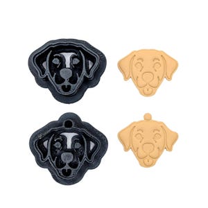 Cortador de argila para labrador, ferramenta simétrica para brincos de labrador com argola integrada opcional.