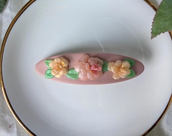 Pinza para el cabello romántica con forma de rosa para invitada de boda