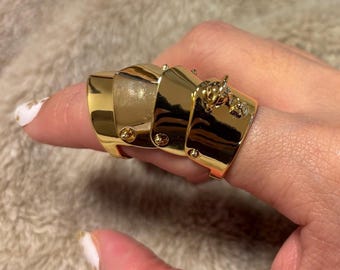 Nana Anime Cosplay Armour Ring Open Back Silver/black - Etsy