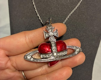 Nana Anime Diamanté heart pendant Neckalce 026