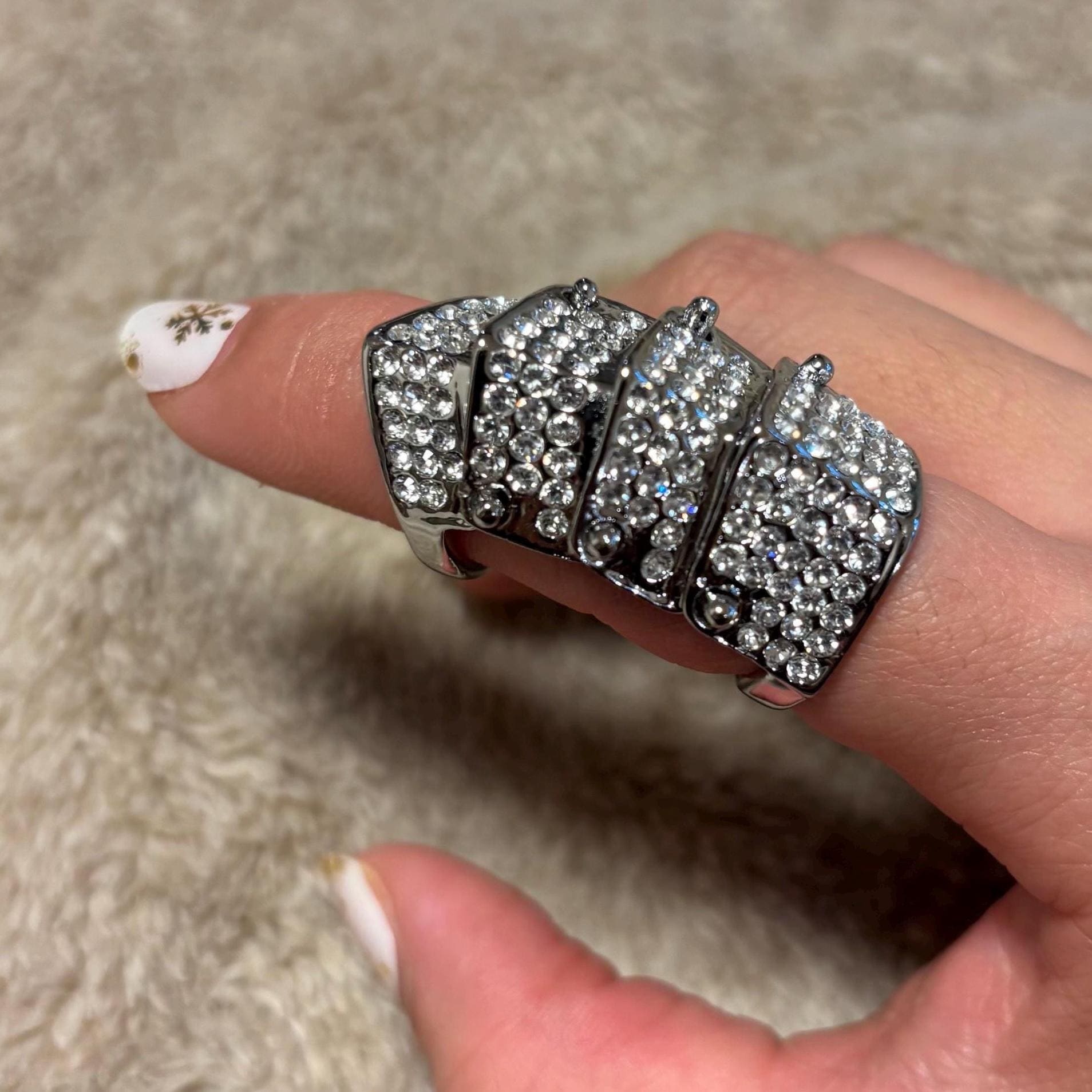 Nana Anime Cosplay Armour Ring Open Back Silver/black - Etsy