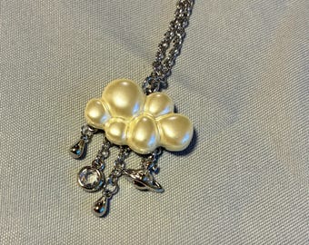Handmade Nana Anime Sheryl Cloud Pearl Saturn Drop Necklace