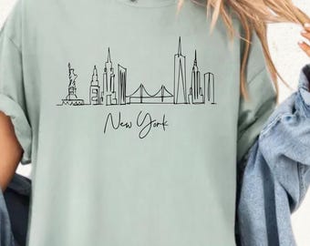 Comfort Colors New York City T-Shirt, Unisex NYC Graphic Tee