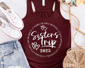 Sisters Trip Tank Top, Vacation Tee, Matching Auntie Gift