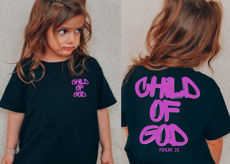 Child of God Shirt: Christian Celestial Psalm 23 Tee,Adult Shirt,Kids Shirt,Youth Shirt image 3