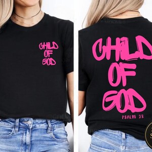 Child of God Shirt: Christian Celestial Psalm 23 Tee,Adult Shirt,Kids Shirt,Youth Shirt image 2