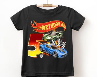 Personalized Race Car Birthday Shirt: Custom Name & Age Tee