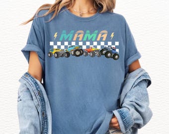 Comfort Colors Monster Truck Mama Shirt, Birthday Baby Shower Gift