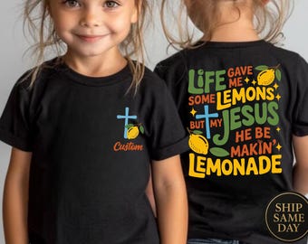 Jesus Made Lemonade Toddler Tee, Funny Christian Shirt,Religion Shirt