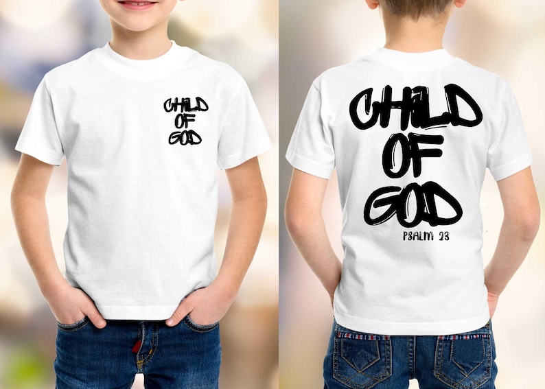 Child of God Shirt: Christian Celestial Psalm 23 Tee,Adult Shirt,Kids Shirt,Youth Shirt image 5