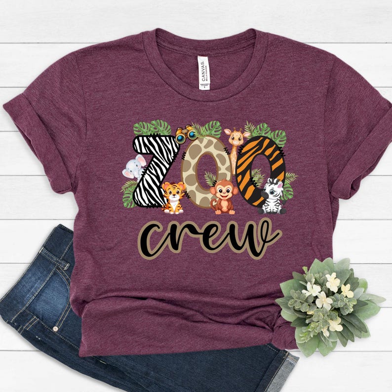 Zoo Crew Family Matching Shirt: Animal Birthday Party Tee image 2