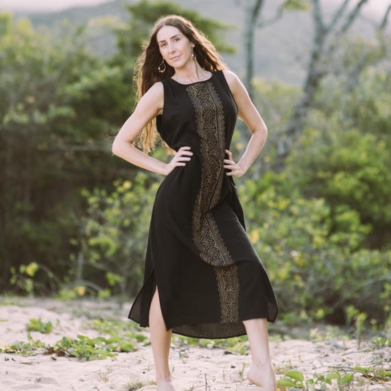 black dress with slits on the side Chic Sleeveless Lace Evening Dresses Slit Open Back Long Pr Ideal for weddings Black Maxi Dress with Slit,