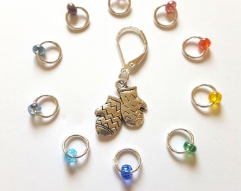 Mittens Stitch Marker Set | Stitch Markers for Knitting | Gifts for Knitters | Snag Free Stitch Markers