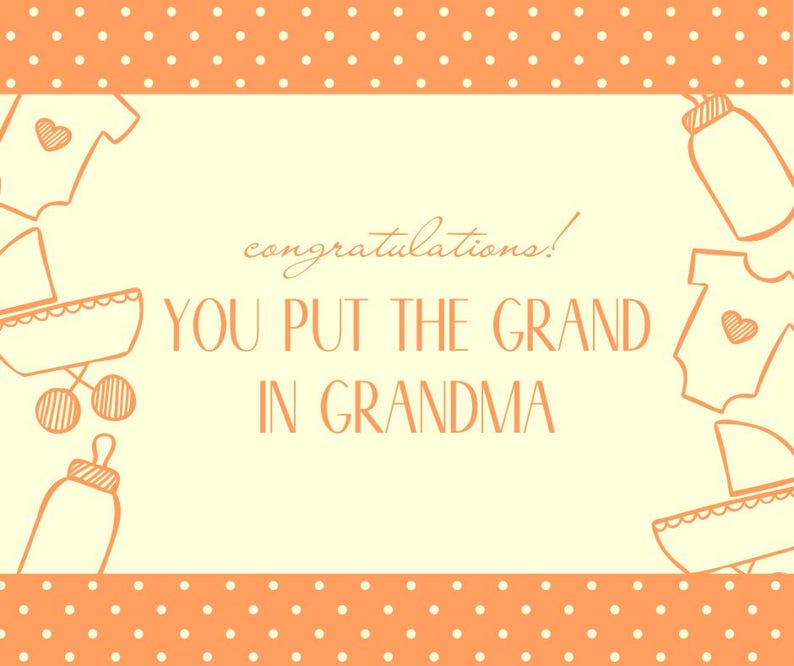 Congratulations Grandma Card - Etsy