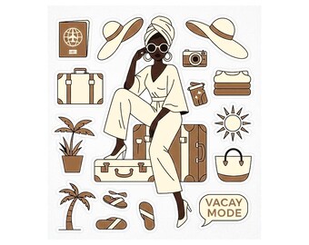 Inclusive Digital Sticker Sheet featuring Black Women | Disability Awareness Stickers