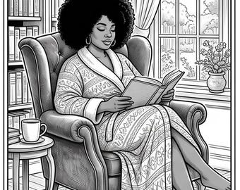Curvy Black Women Coloring Book | Printable Soft Life & Body Positive Coloring Pages