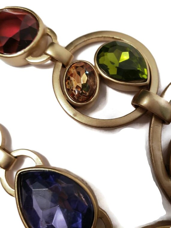 Statement Ann Klein Large stone Circle Necklace - image 5