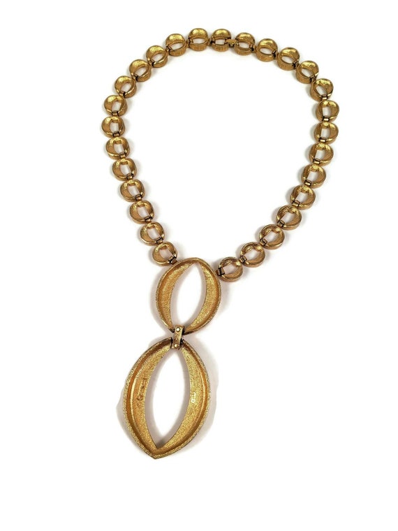 1960s DOrlan gold Figure eight Choker Necklace - image 3