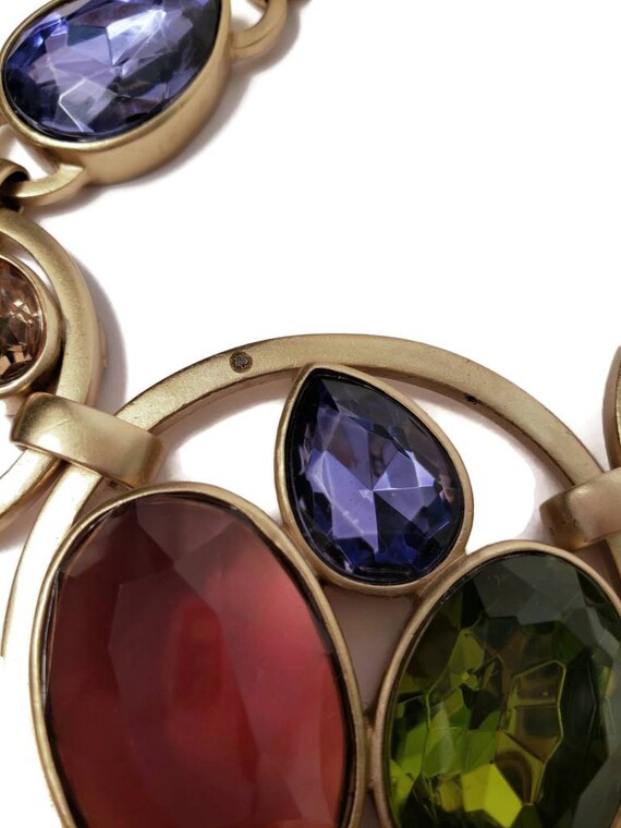 Statement Ann Klein Large stone Circle Necklace - image 4