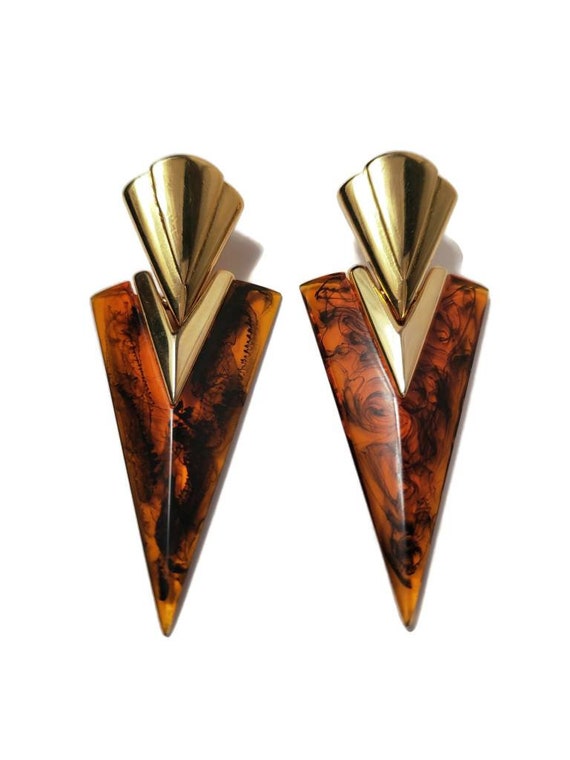 80s triangle deals earrings