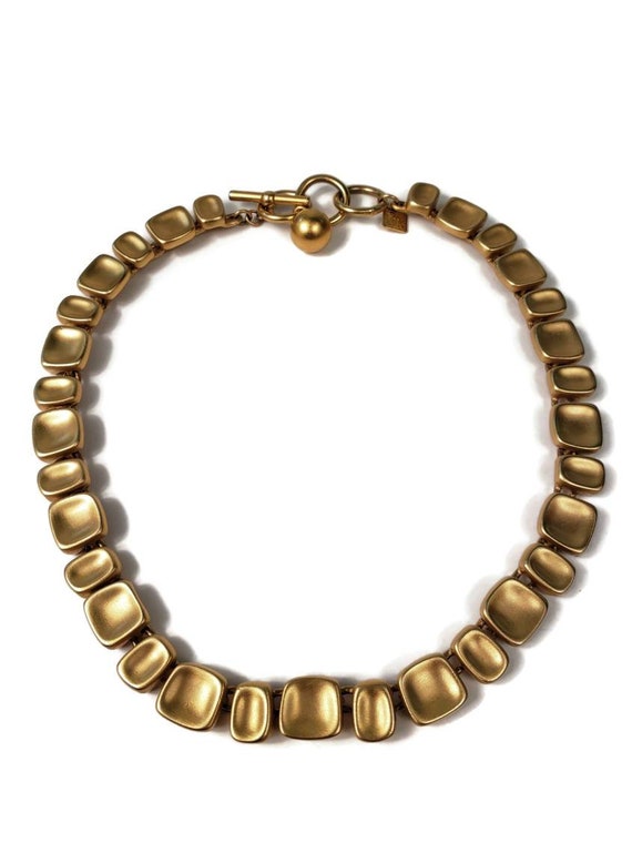 Anne Klein Matte Gold Abstract Link Choker