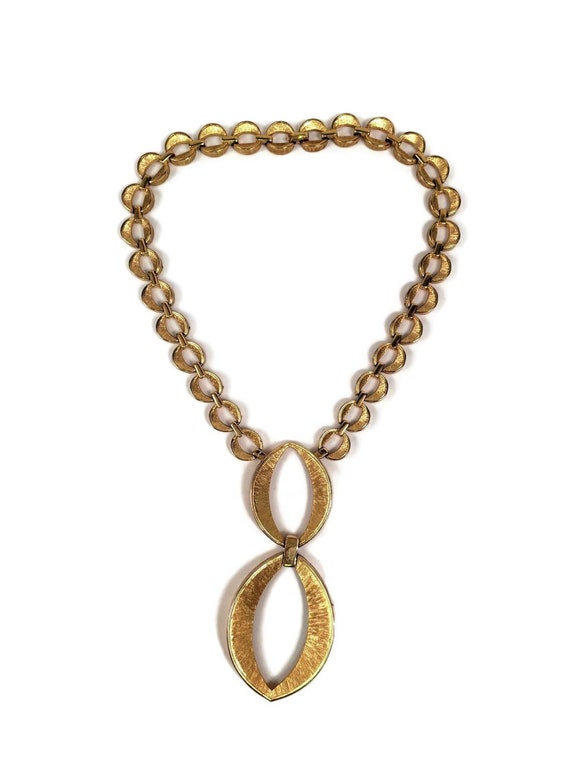 1960s DOrlan gold Figure eight Choker Necklace