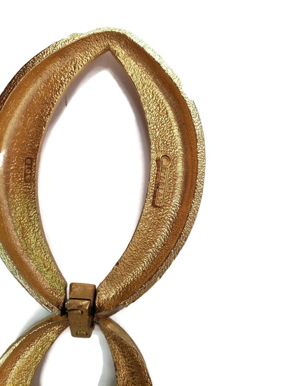 1960s DOrlan gold Figure eight Choker Necklace - image 6