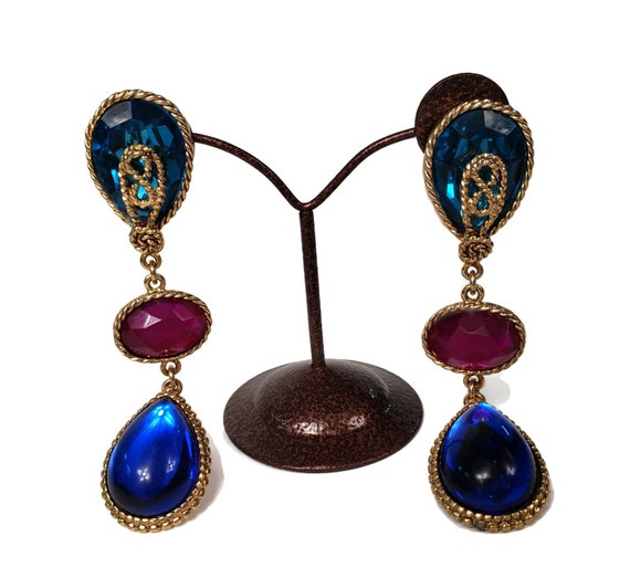 Ellen Designs Grand Statement Dangle Earrings - image 4