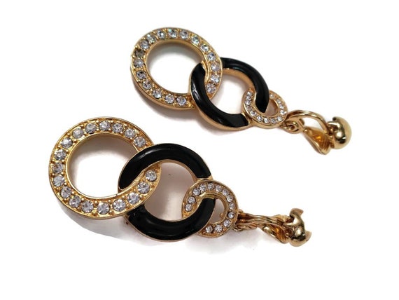 Boucles D'oreilles Fantaisie Vintage Signées MONET - Paire Ancienne, Occasion
