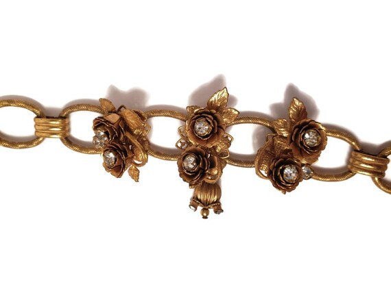 Early unsigned Miriam Haskell Flower Choker - image 3