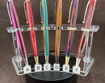Colorful Handmade Wooden Pen – One-of-a-Kind Artisan Pen, Perfect Gift for Writers & Creatives
