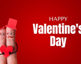 Finger Art Valentine Card | Finger Faces