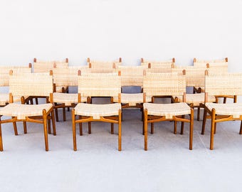 Sillas de comedor Hans Wegner CH 31 de roble restauradas, estilo danés moderno de mediados de siglo