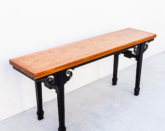 Michael Taylor for Baker Far East Expandable Lacquered Console Table