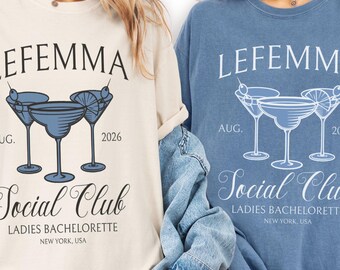 Social Club Bachelorette Shirt, Custom Bride Squad Tee, Personalized Cocktail Bach Party Shirts, Ladies Bachelorette Group Tshirt