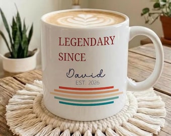 Custom Retro 70s Mug, Personalized Name Coffee Cup, Vintage Gift for Him, Custom Mug for Husband, Dad, Brother or Colleague