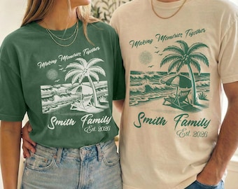 Personalized Family Vacation Shirt, Custom Beach Family Tee, Matching Vacation Shirts, Family Trip Shirt, Summer Be